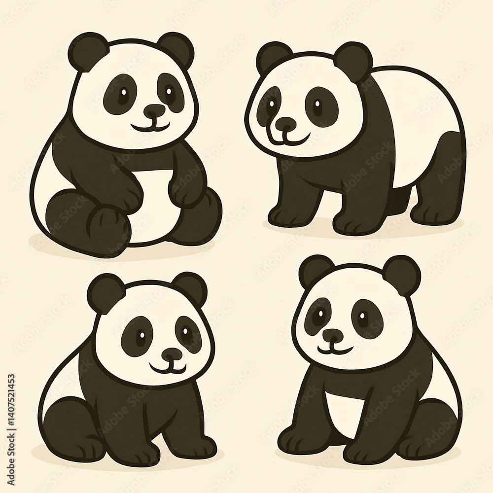 Naklejka premium panda