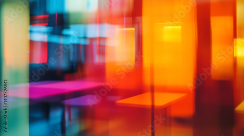 Abstract blurred office interior room. blurry working space with defocused effect. use for background or backdrop in business concept