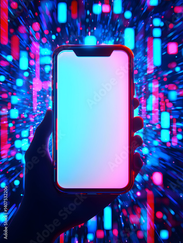 Futuristic smartphone display