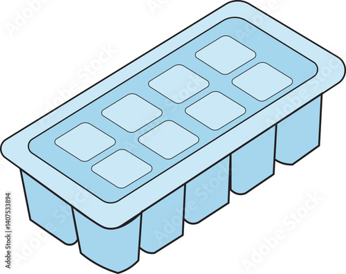 Ice Cube Maker Vector Illustration – Kitchen Appliance Design