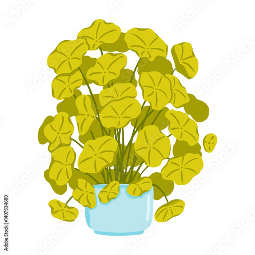 Home plants in flowerpot. Collection of indoor plants. Decorative natural elemen Houseplants isolated. Hand drawn. Set collection. Green, blue, pink, brown, beige pastel colors. Print, poster, banner.