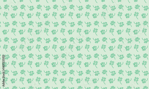 Floral flower pattern vector seamless green ornament for textile, wallpaper, interior, ceramic and paper decoration