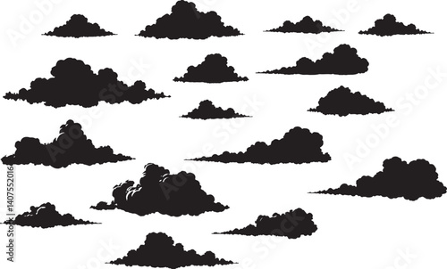 Minimal Cloud Icon Isolated on White Background