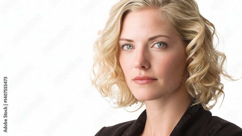 Professional Portrait of a Blonde Businesswoman in a Studio Setting