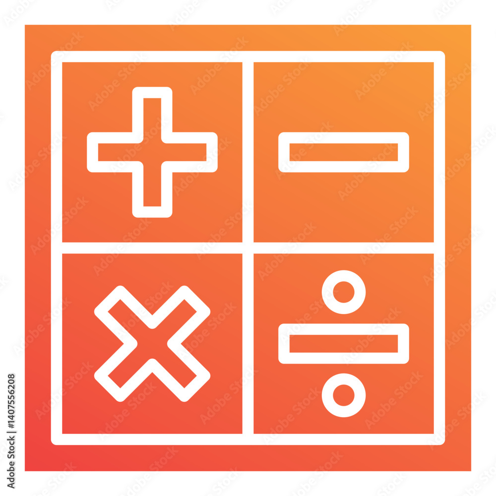 Fototapeta premium Math Icon