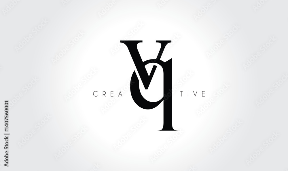 vq letters Creative Monogram Logo Concept vq letters Creative Monogram Logo Concept