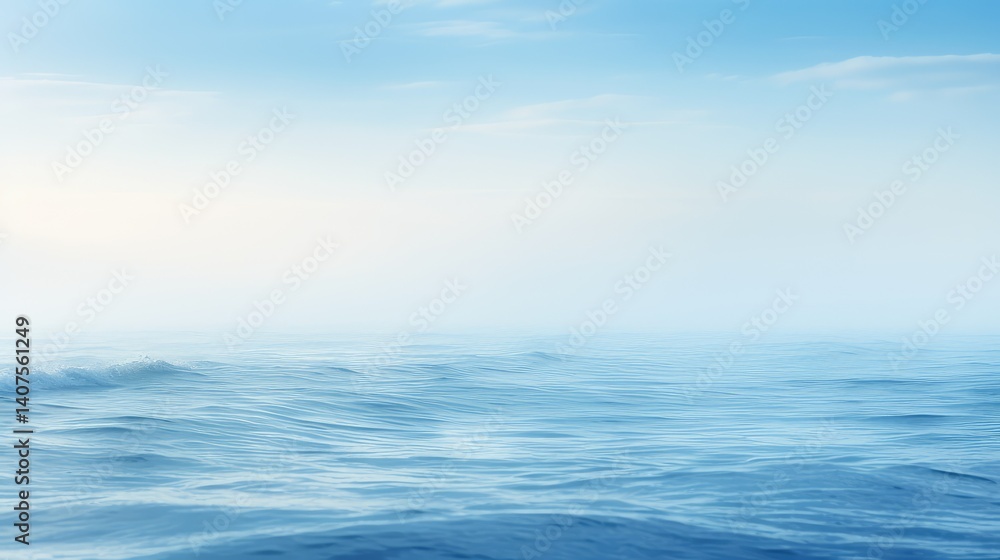 Obraz premium atmosphere soft blue waves
