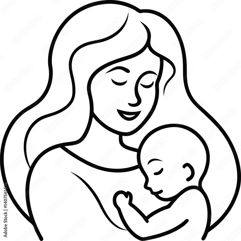 mother and baby icon for mothers day mother and baby icon for mothers day