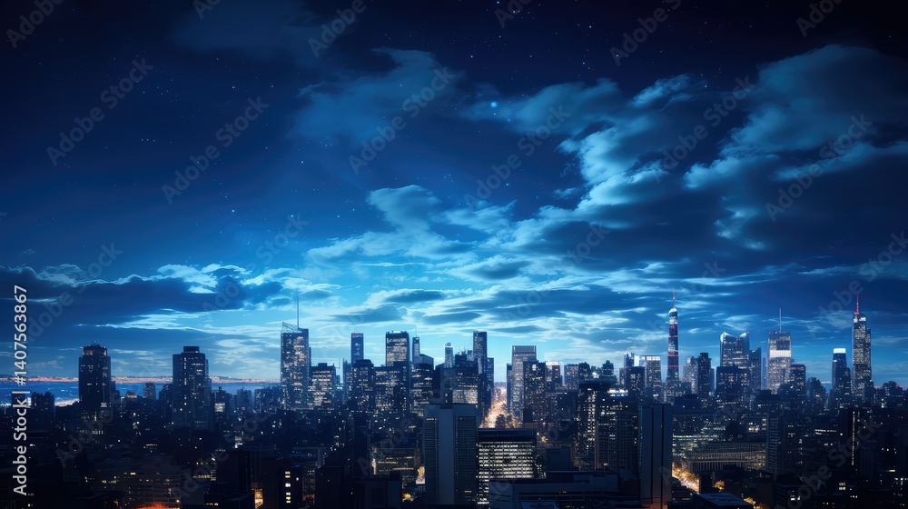 Fototapeta premium scape blue sky night