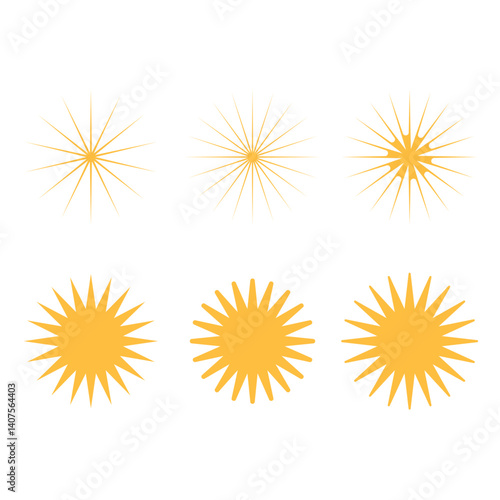 Shinny Light Stars Pack Elements Vector