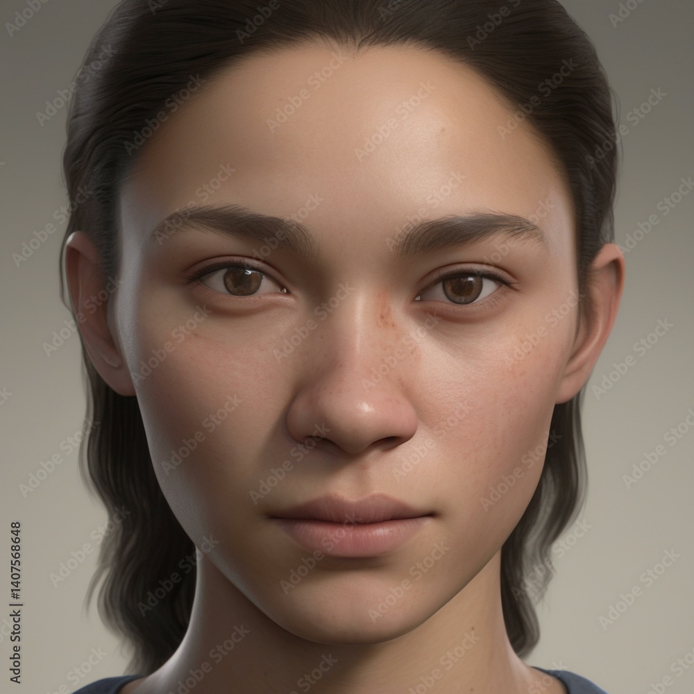 A highly detailed, hyper-realistic close-up portrait of an AI-generated human face. This digital artwork features lifelike skin textures, expressive eyes, and natural lighting. A highly detailed, hyper-realistic close-up portrait of an AI-generated human face. This digital artwork features lifelike skin textures, expressive eyes, and natural lighting.