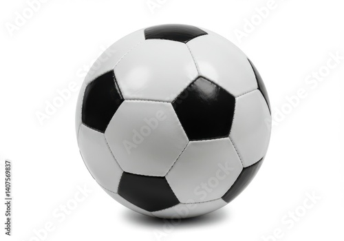 Wallpaper Mural A classic black and white soccer ball isolated on a plain white background in a studio shot Torontodigital.ca