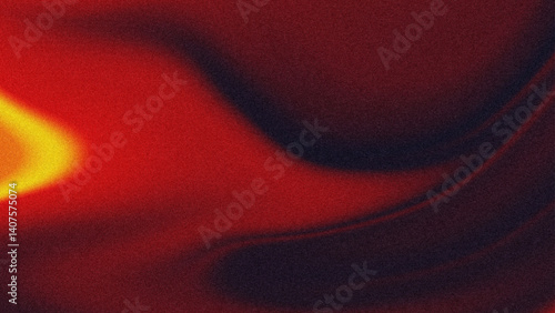 Abstract dark red gradient with grainy texture. Orange neon light on gradient background.