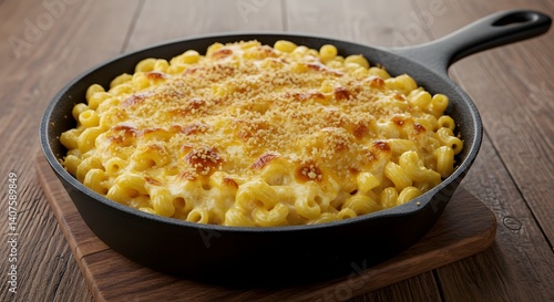 Wallpaper Mural Macaroni and Cheese Baked in Cast Iron Skillet Comfort Food Torontodigital.ca