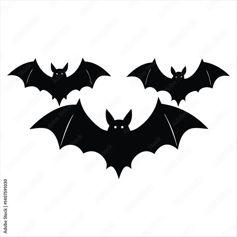 Bat silhouette vector isolated on white background Bat silhouette vector isolated on white background