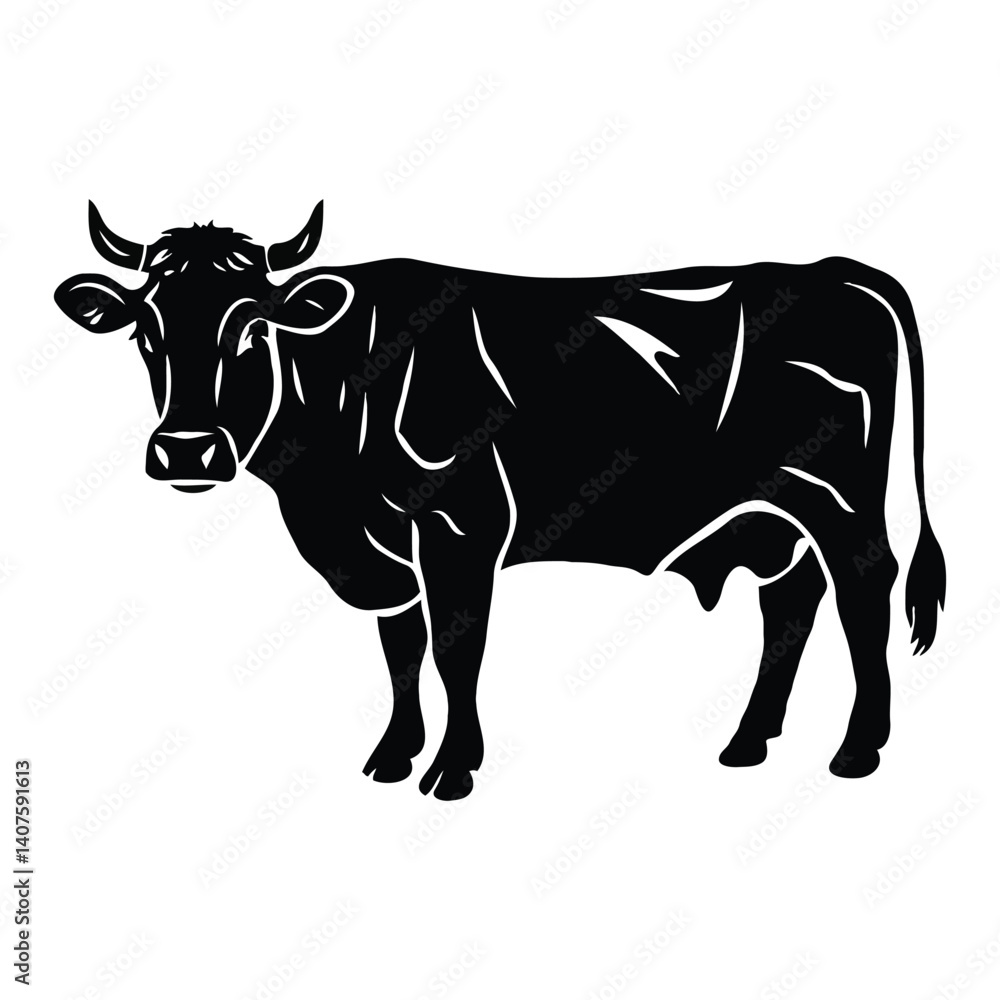 Fototapeta premium cow silhouette vector