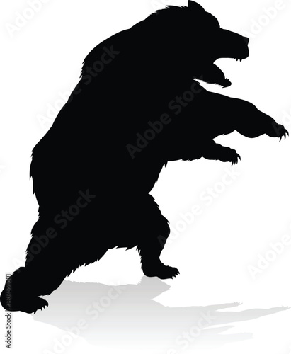 Polar bear silhouette collection with cub
