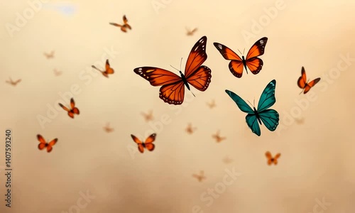 Wallpaper Mural  colorful butterfly background Torontodigital.ca