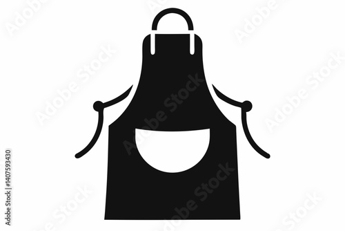 gardening apron silhouette vector illustration