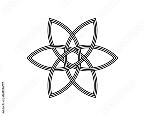 celtic knot trinity endless vector on white background for tattoo symbol religion icon logo. vector illustration