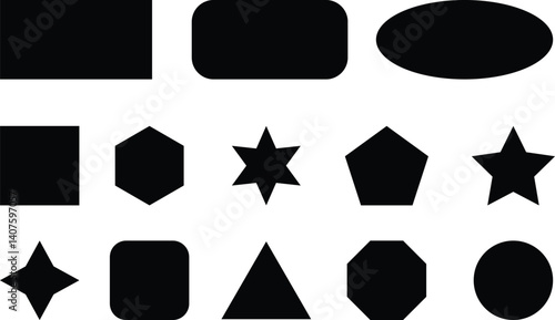 Mathematical geometric figures icon such as Equilateral triangle in mathematics lesson for classroom.