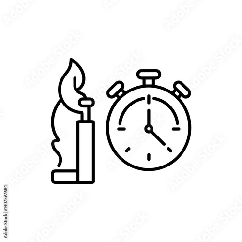 Burning Cigarette with Timer Symbolizing World No Tobacco Day  