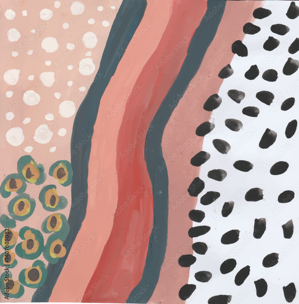 Obraz premium Abstract Composition with Colorful Patterns and Textures