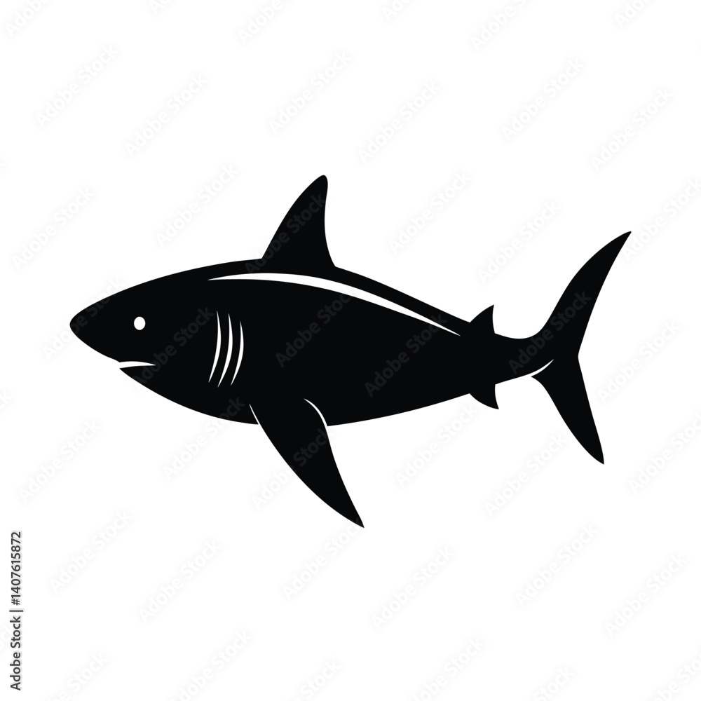 Fototapeta premium vector illustration of a shark