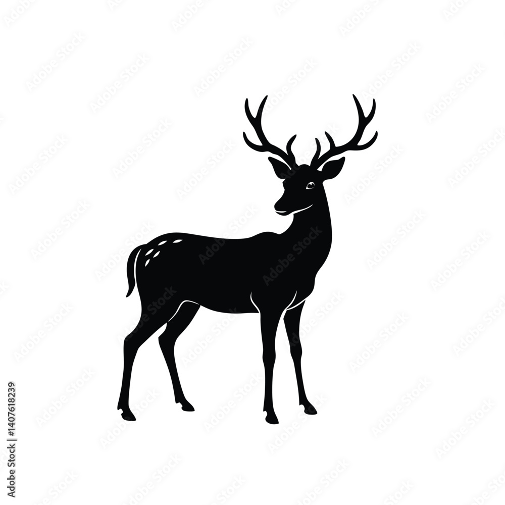 Fototapeta premium deer silhouette vector