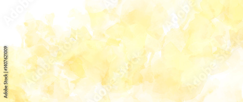 Yellow watercolor vector art background for cards, flyer, poster, banner and cover design. Hand drawn illustration for your design. place for text. Watercolor texture. Summer backdrop.
