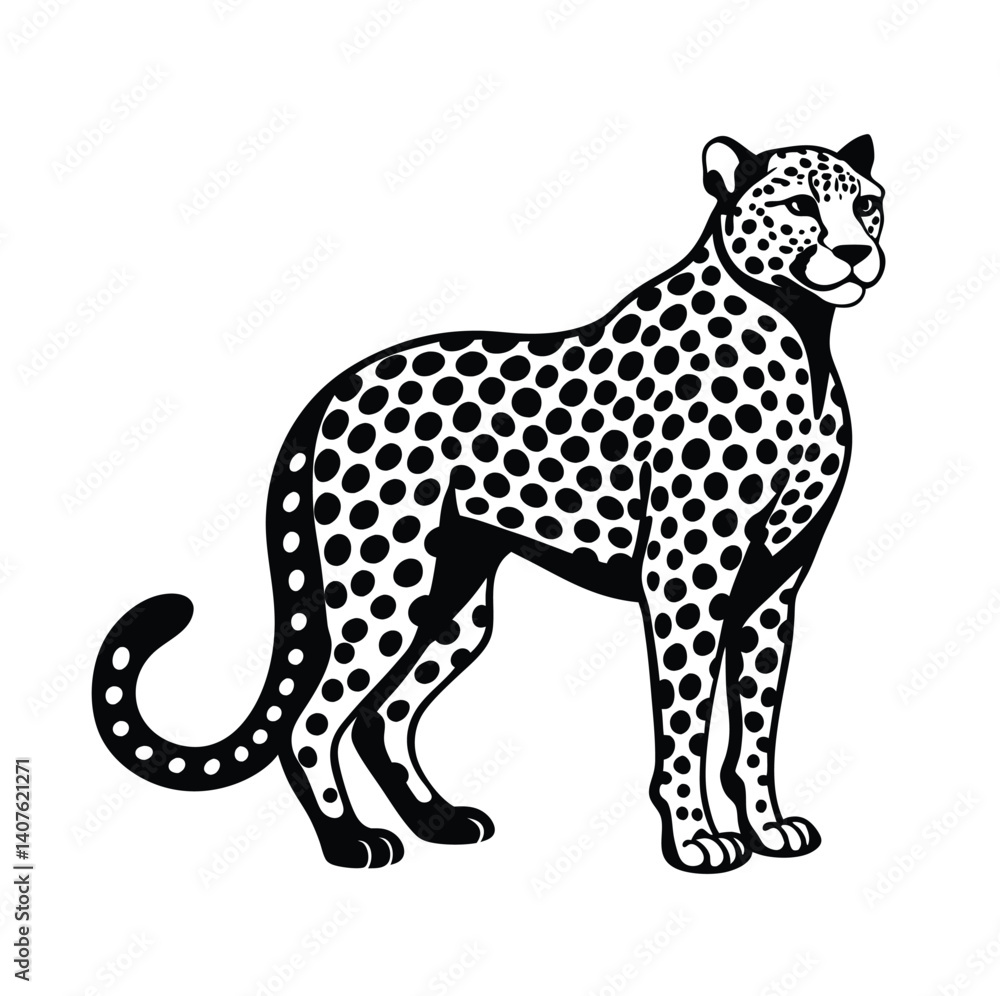 Fototapeta premium vector illustration of a leopard