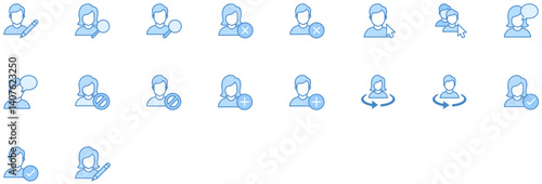 Set of User Operations icons