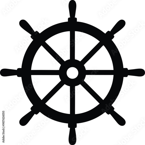 ship wheel vector logo, Ships wheel icon, ship steering logo vector Nautical Wheel vector art