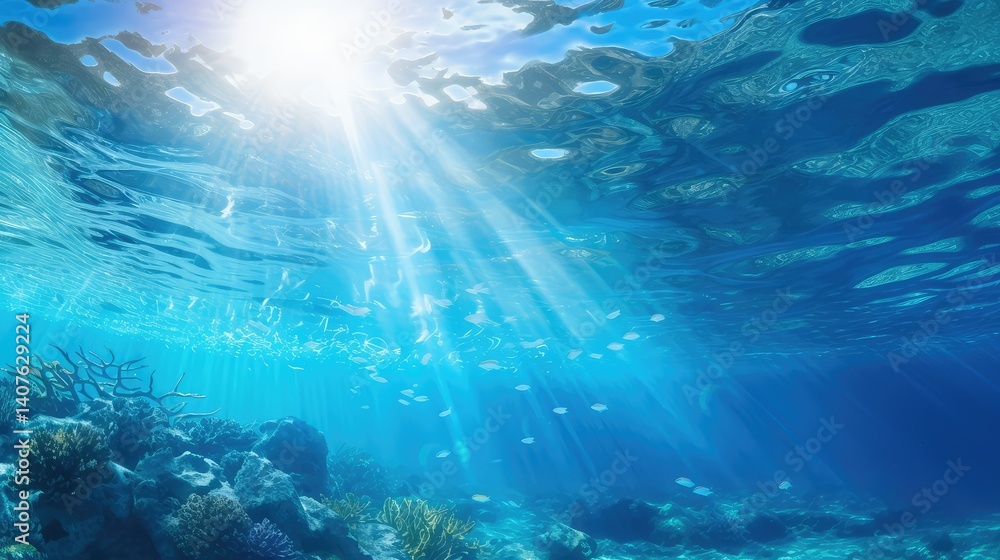 Naklejka premium coral light beam transparent background