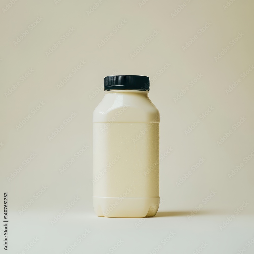 Creamer bottle on plain background Creamer bottle on plain background
