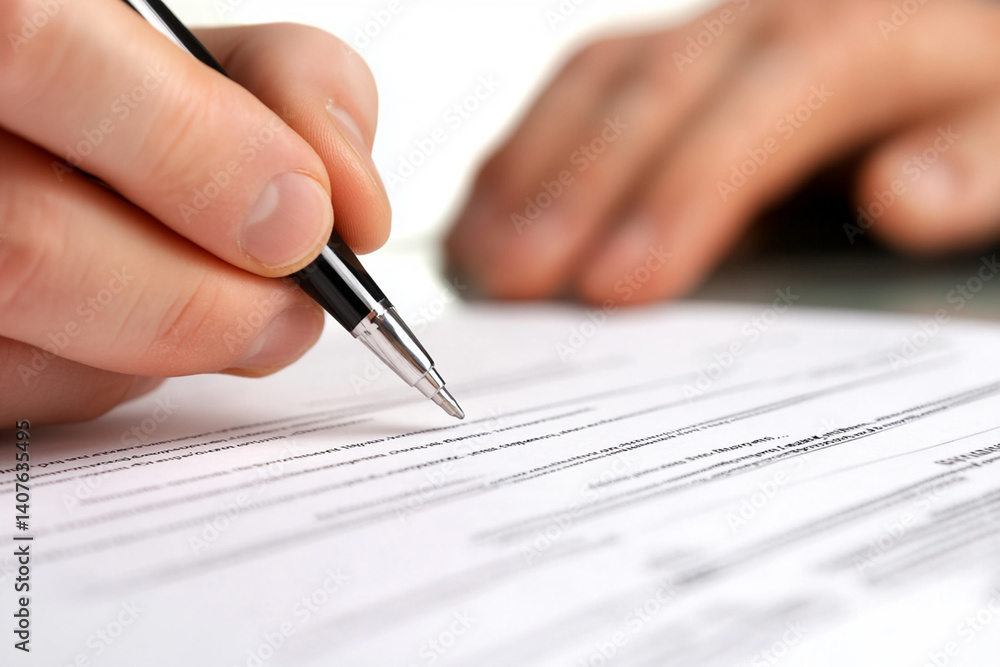 Signing a contract for financial services Signing a contract for financial services