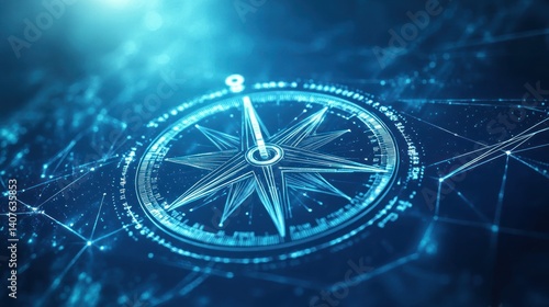 Digital compass navigating digital landscape