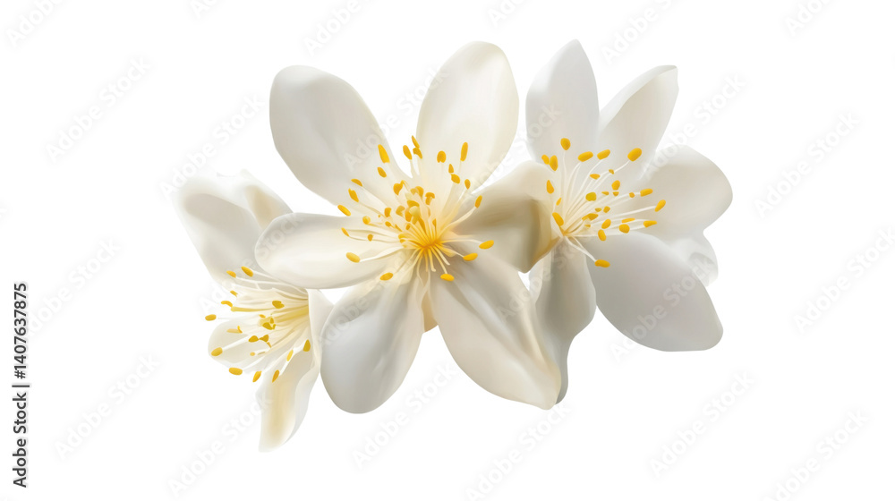 Fototapeta premium white flower isolated on white