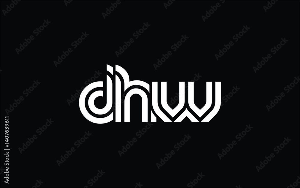 DHW Creative Unique Modern Letter Logo Design. Stylized logo featuring a unique letter design, presenting abstract minimalist aesthetics and modern appeal. DHW Creative Unique Modern Letter Logo Design. Stylized logo featuring a unique letter design, presenting abstract minimalist aesthetics and modern appeal.