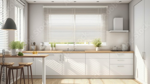 kitchen faux wood blinds