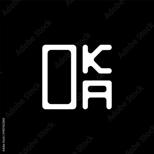 OKA letter logo creative design with vector graphic, OKA simple and modern logo. OKA luxurious alphabet design