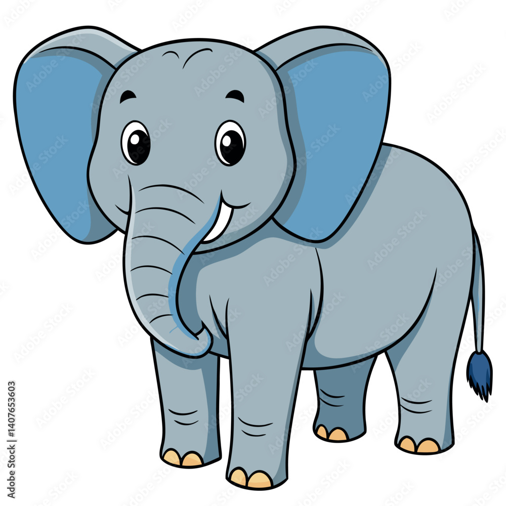 Adorable Cartoon Baby Elephant Illustration for Childrens Books Adorable Cartoon Baby Elephant Illustration for Childrens Books