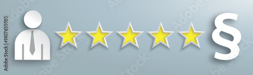 Paragraph Businessman 5 Yellow Stars Header