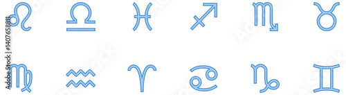 Set of Zodiac Symbols icons