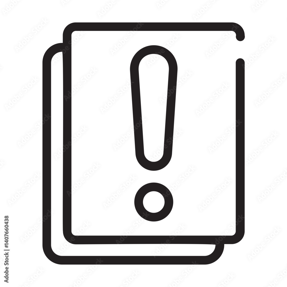file alert Line Icon