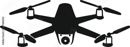 Drone silhouettes set, large pack of vector silhouette design, isolated white background