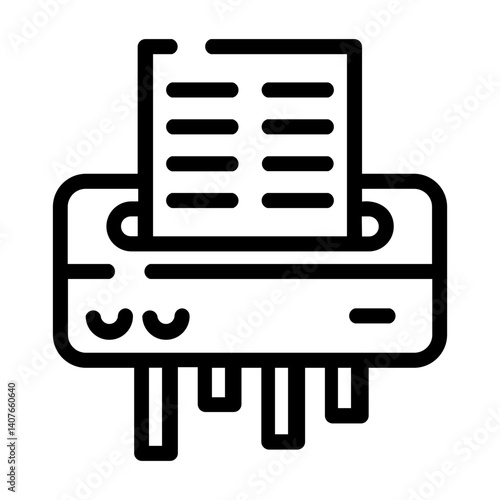 paper shredder Line Icon