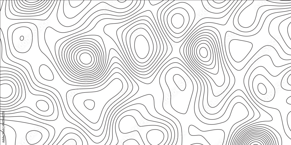 Fototapeta premium White topology topography vector art abstract. Vector geographic contour map. stylized relief diagram line wave carve pattern background. Topographic Maps can be used backgrounds for brand projects. 