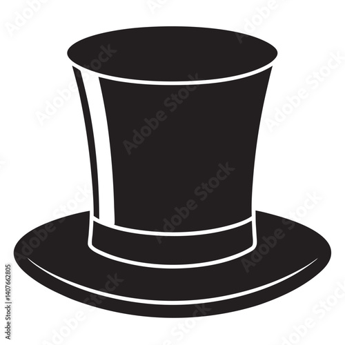 Top hat silhouette 
