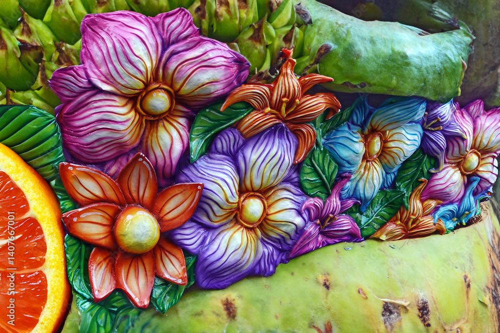 Un tripudio di colori tropicali in fiore